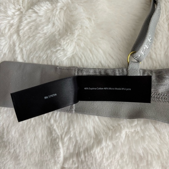 Pepper Supima Cotton Lift Up Bra in Heather Grey Size 34A Underwire Padded - Picture 12 of 15